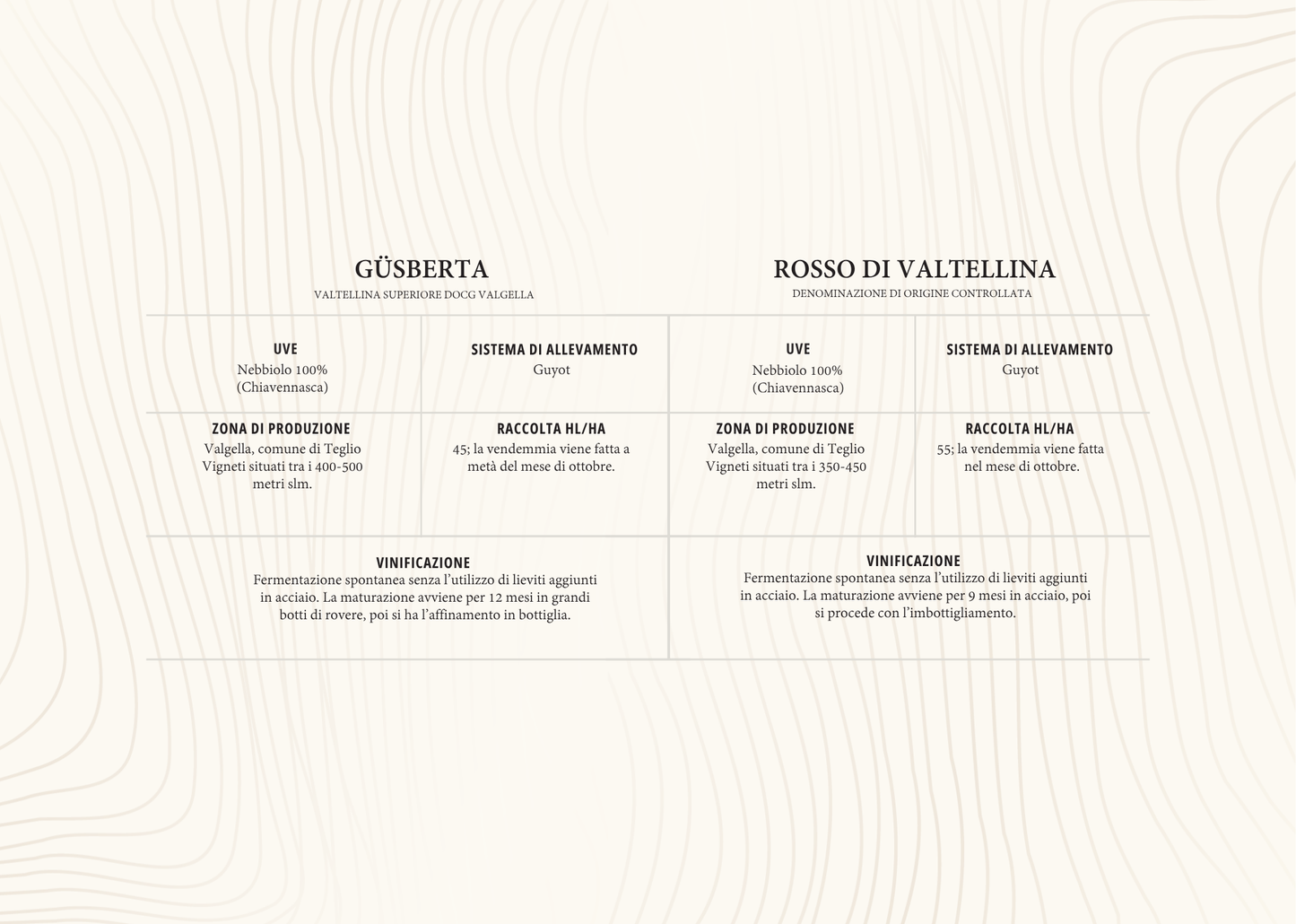 Rosso di Valtellina DOC + Valtellina Superiore Güsberta DOCG - 6 bottiglie